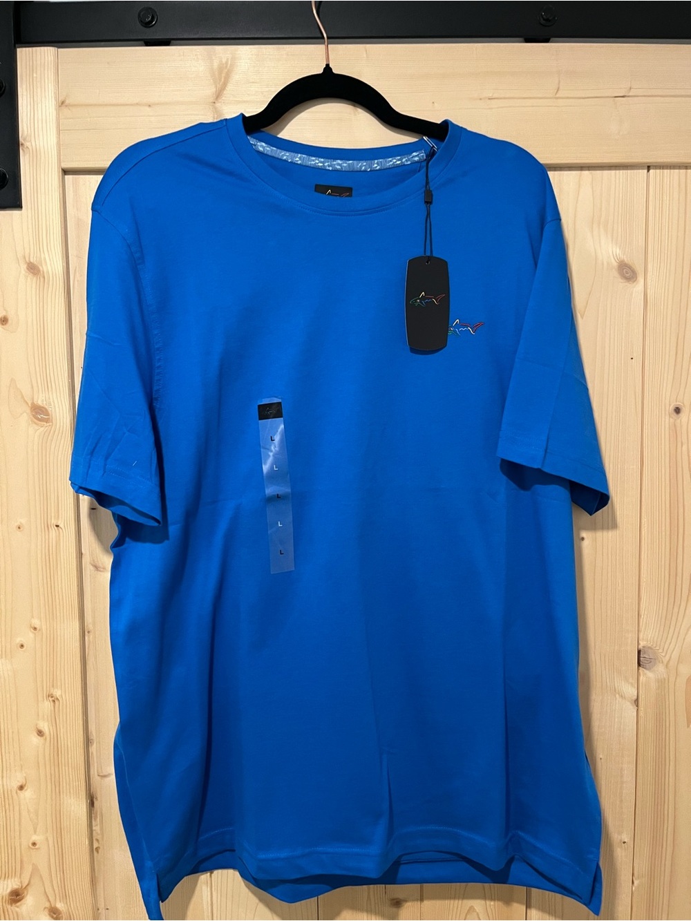 Greg Norman SOFT COTTON SHARK TEE Prince Blue Large